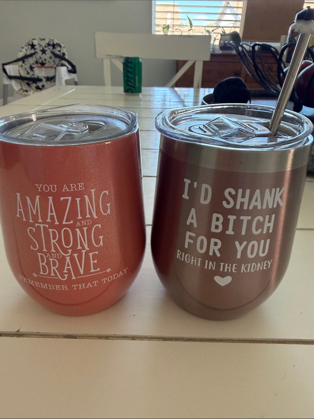 Insulated Copper-Tone Stemless Wine Tumblers - Set of 2